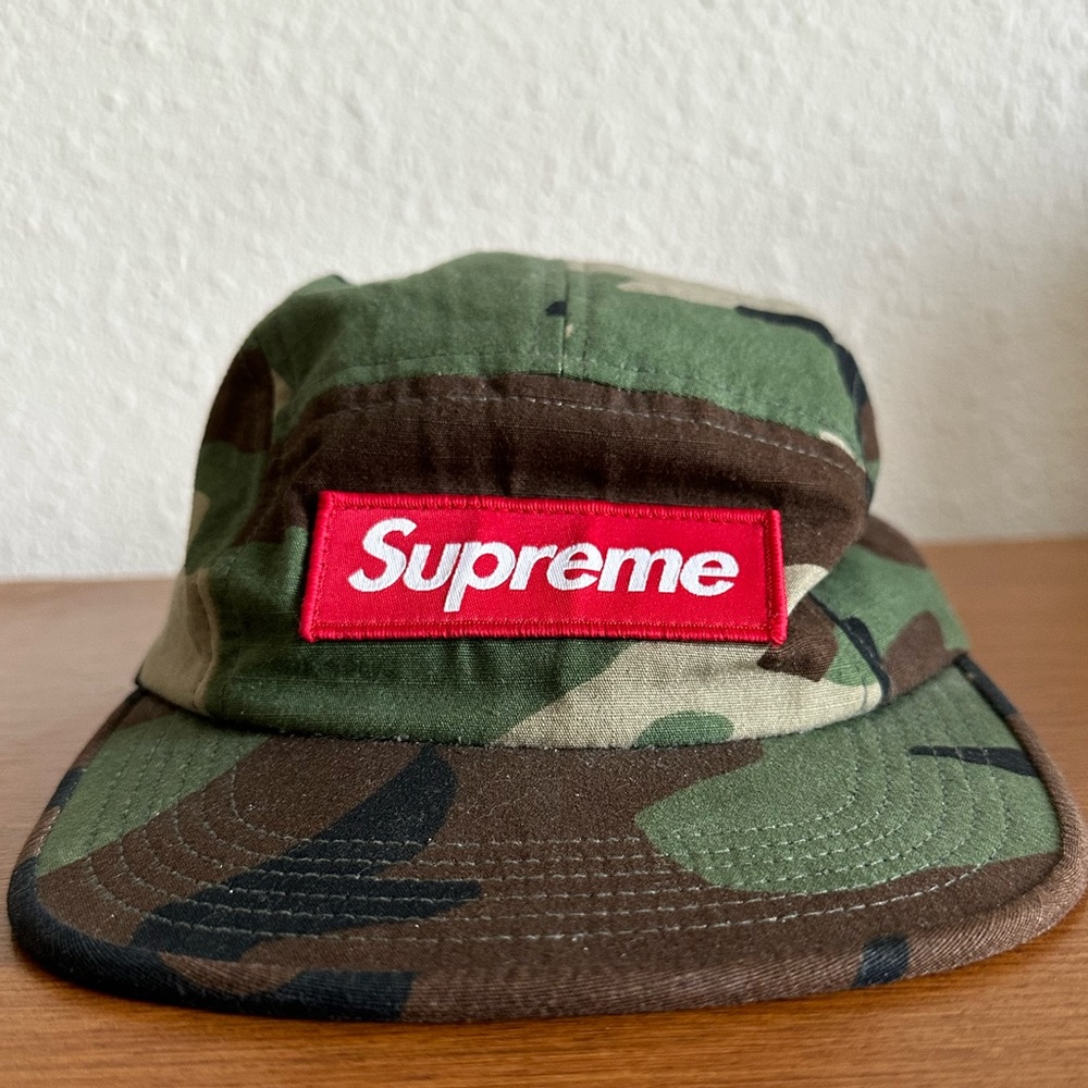 Supreme Camo Camp Box Logo Hat *Rare* s/s 2017